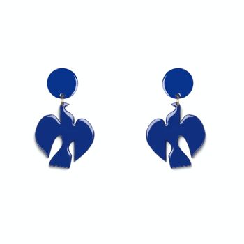 Boucles d'oreilles COLOMBINE bleu klein 1