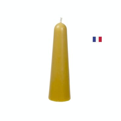 100% beeswax candle. Conical shape. 13cm