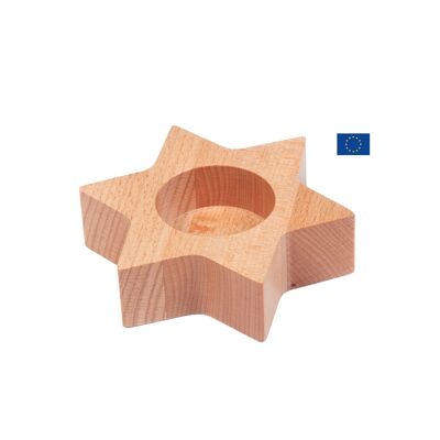 Star wood candlestick