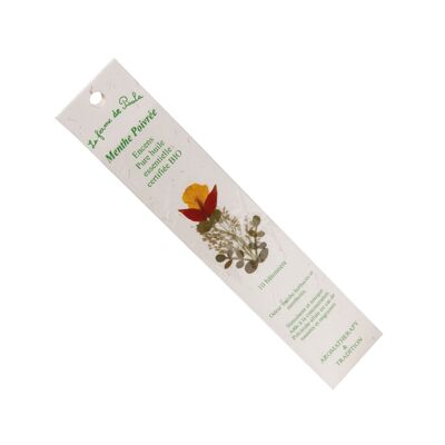 Natural Indian handmade incense - organic peppermint scent
