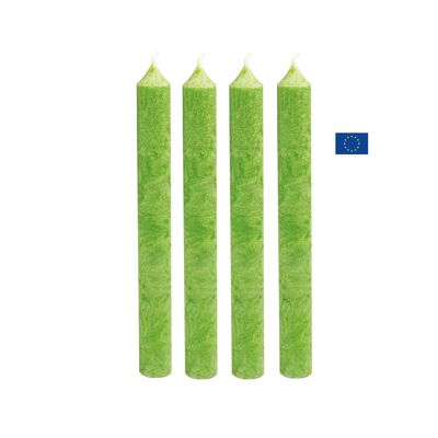 Caja de 4 velas verdes de estearina orgánica