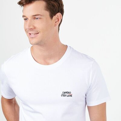 Herren T-Shirt Der Aperitif ist das Leben (bestickt)