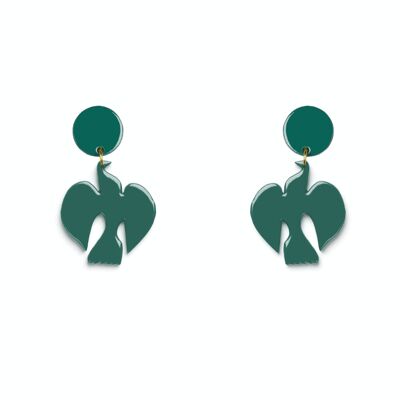 Boucles d'oreilles COLOMBINE vert