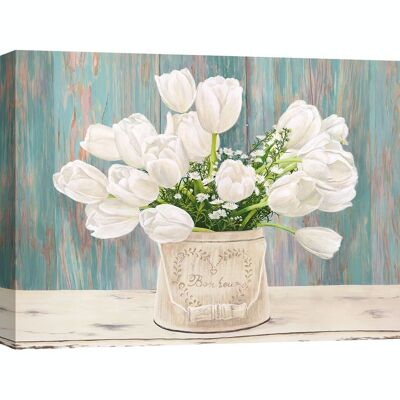 Shabby-Chic-Gemälde auf Leinwand: Remy Dellal, Country Bouquet