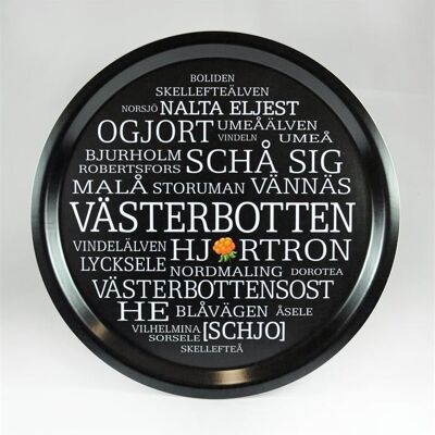 Vassoio Mellow Design 31 cm rotondo Bricka Västerbotten nero