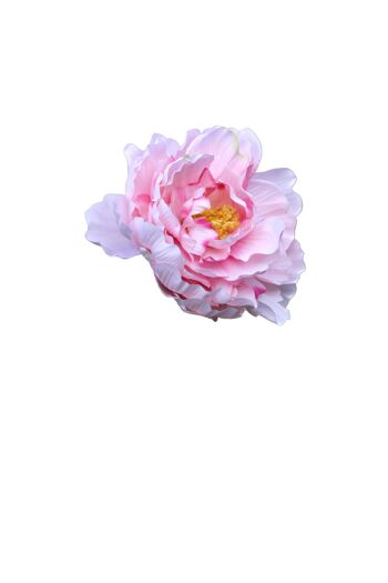 Pivoine artificielle rose pâle simple soufflée 2