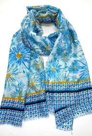 dünner schal xt-22 blau