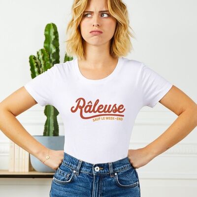 Women's t-shirt Grumpy except on weekends