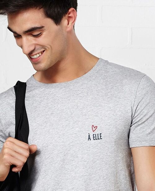 T-shirt homme A elle (brodé) - Saint-Valentin