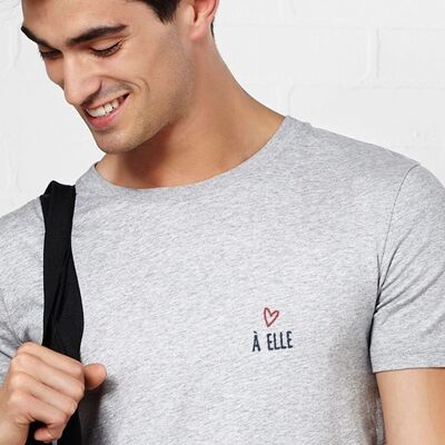 Men's T-shirt A elle (embroidered) - Valentine's Day