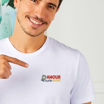 Camiseta de mujer amarilla Amour et p'tit (bordada)