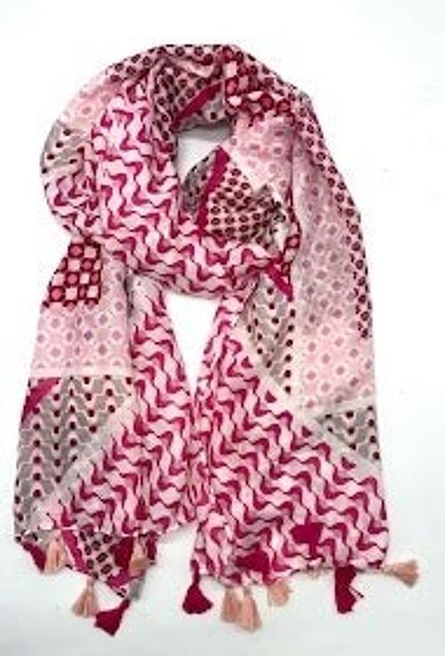 foulard fin xt-23 rose