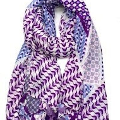 thin scarf xt-23 purple
