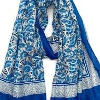 foulard fin ct-43 bleu