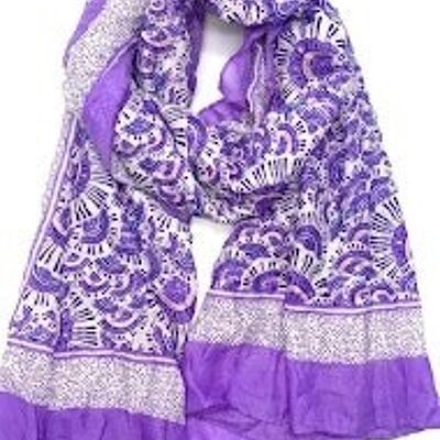 thin scarf xt-43 purple