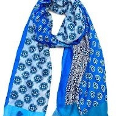 thin scarf xt-35 blue