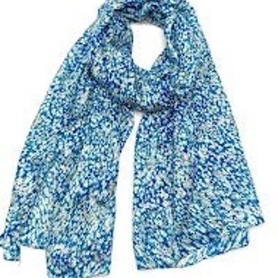 thin scarf xt-24 blue