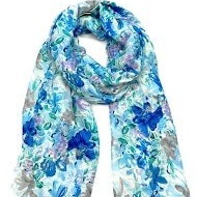 thin scarf xt-54 blue