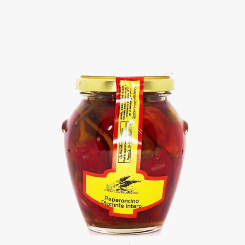Peperoncino piccante intero Calabrese sott'olio 314 ml