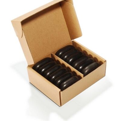 Box of 12 oval massage stones