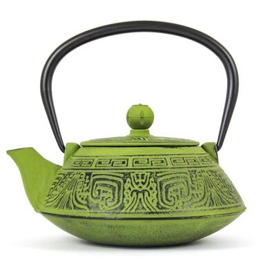 Green cast iron teapot 80cl