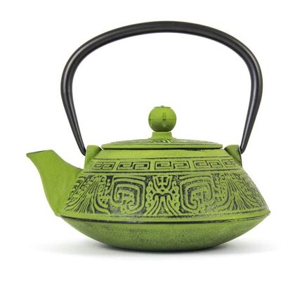 Green cast iron teapot 80cl