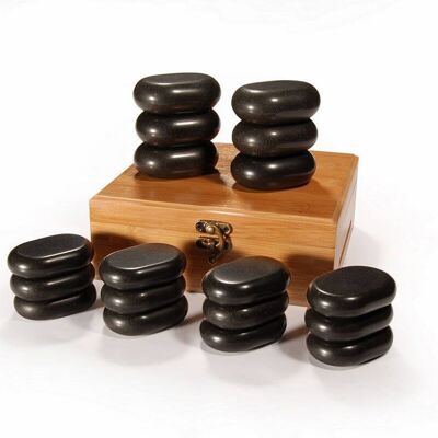 Set of 18 mini body massage stones