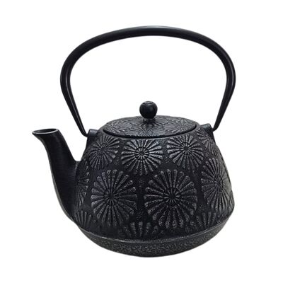 Huaban Teekanne aus schwarzem Gusseisen, 1,2 Liter
