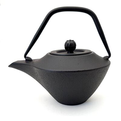 Teekanne aus schwarzem Kushibashi-Gusseisen