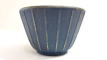 Tasse en fonte émaillée bleu 2