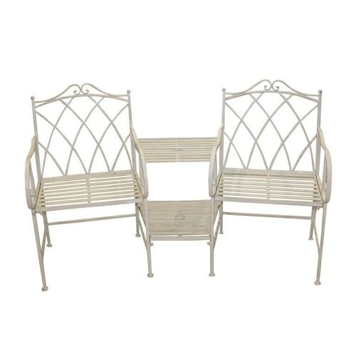 Andria Metal Companion Seat in Ivory