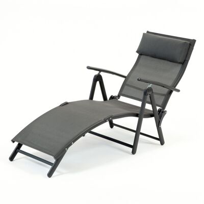 Garten-Liege-Sonnenliege, zusammenklappbarer Relaxer-Stuhl, Terrassen-Sonnenliege