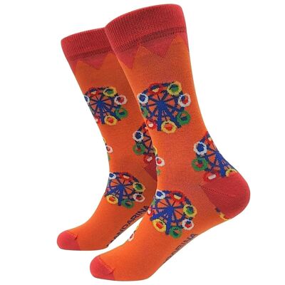 Wheel of Fortune Socks - Tangerine Socks