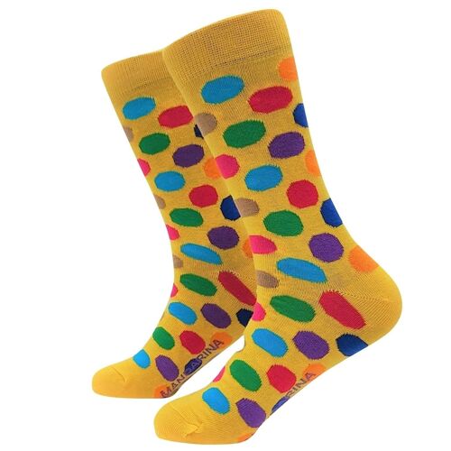 Dots Yellow Socks - Mandarina Socks