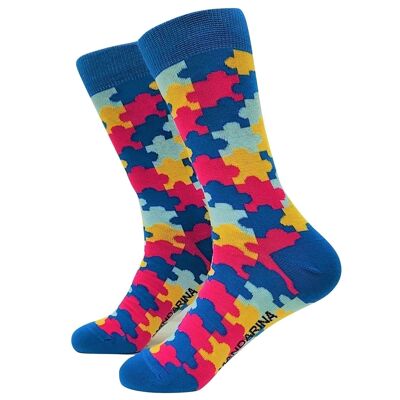 Puzzle Socks - Tangerine Socks