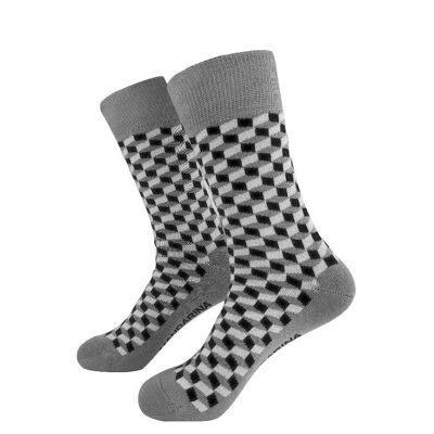 Chaussettes Carrées 3D - Chaussettes Mandarine