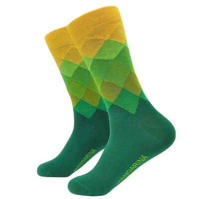Diamond Green Socks - Tangerine Socks