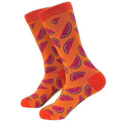 Watermelon Orange Socks - Tangerine Socks