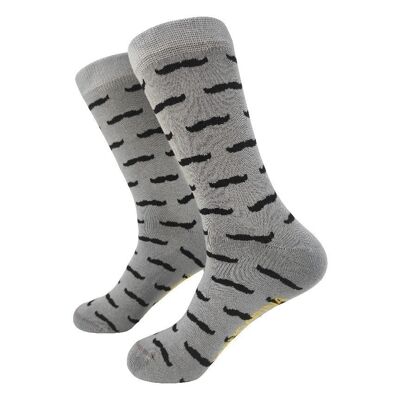 Mustache Socks - Tangerine Socks