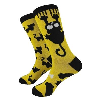Cat Yellow Socks - Mandarina Socks