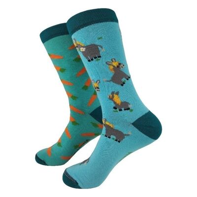 Donkey and Carrots Socks - Tangerine Socks