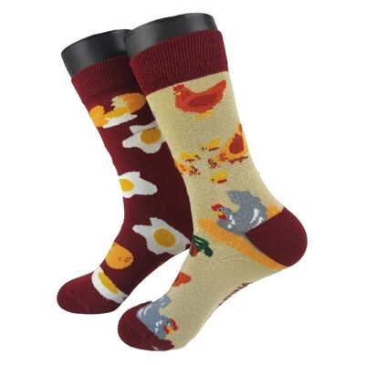 Hens & Eggs Socks - Tangerine Socks