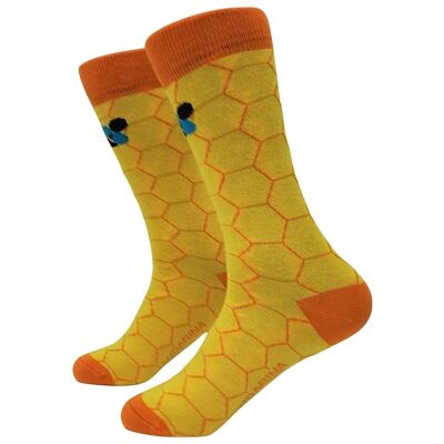 Chaussettes nid d'abeille - Tangerine Socks