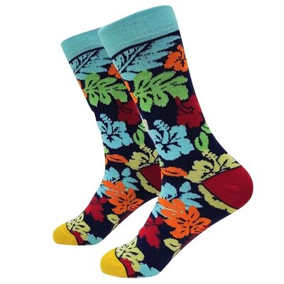 Calzini fiori hawaiani - Calzini mandarino