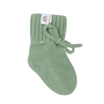 booties sloffen merinowol olive