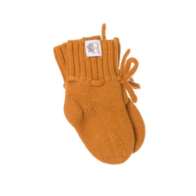 chaussons chaussons laine mérinos ocre
