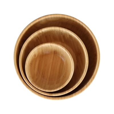 Sturdy bamboo bowls | Set of 15