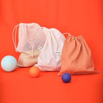 Le lot de 3 sacs à vrac en coton biologique