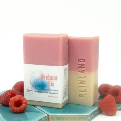 Raspberry ice cream, hand and shower soap