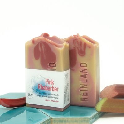Pink rhubarb, hand and shower soap